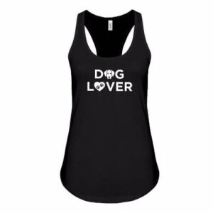 Racerback Tank Dog Lover Black